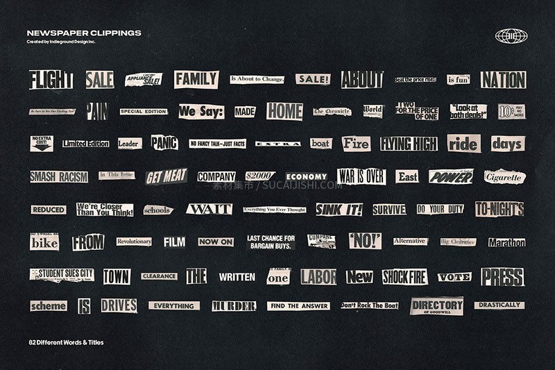 100+旧报纸剪报拼贴画图片素材PNG